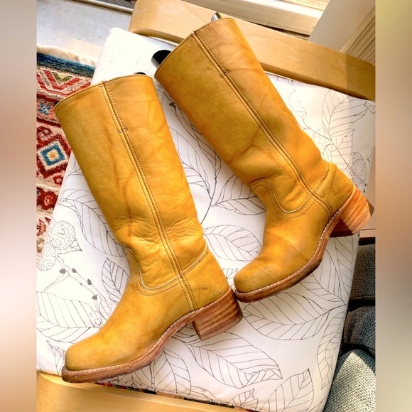 FRYE Banana campus boots yellow size 7 - Picture 12 of 16